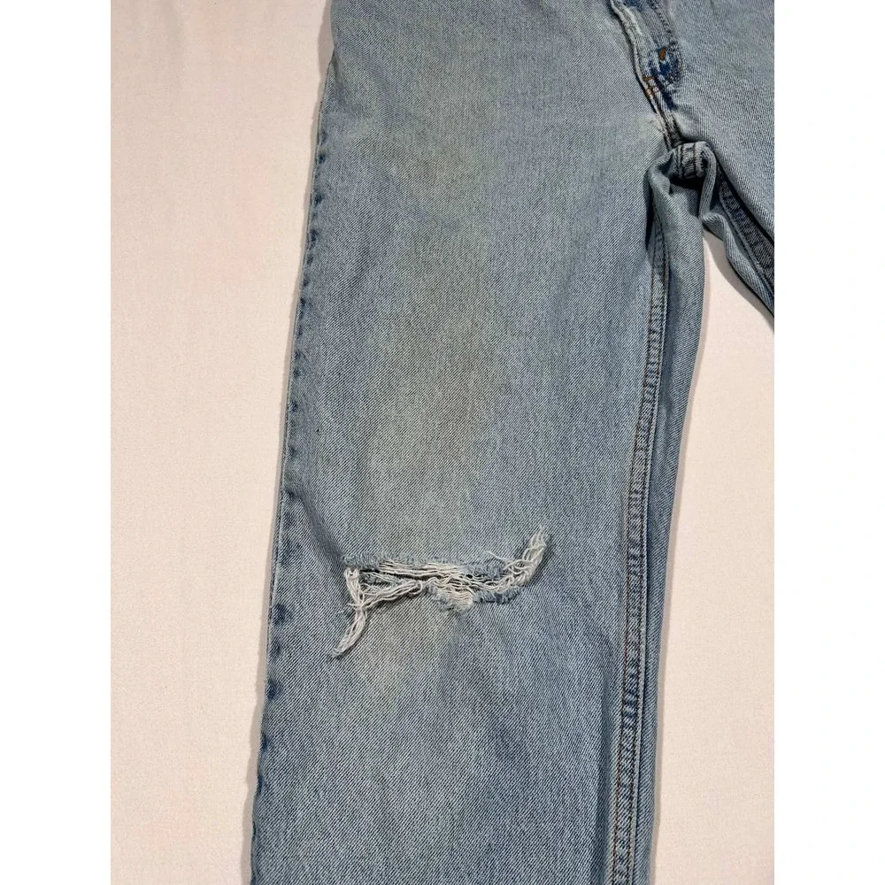 Vintage Levis 550 Orange Tab Relaxed Fit Light Wash Distressed Jeans W34 L32